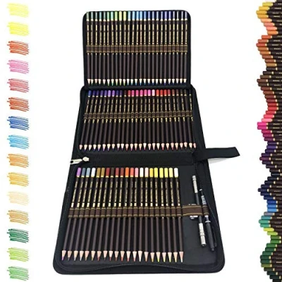Afbeelding van ZZONEART 72 beste kleurpotloden, houttekensets van ritssluiting, professionele set, ideaal cadeau voor volwassenen en kunstenaars.