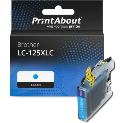 Afbeelding van Huismerk Brother LC 125XLC Inktcartridge Cyaan Hoge capaciteit