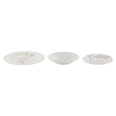 Afbeelding van Serviesset Home ESPRIT Wit Groen Roze Porselein 18 Onderdelen 27 x 2 cm