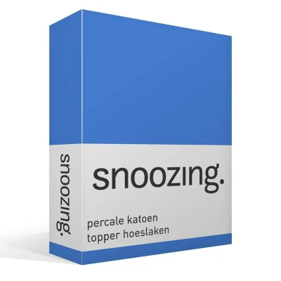 Afbeelding van Snoozing Topper Hoeslaken Eenpersoons 90x220 cm Percale katoen Meermin