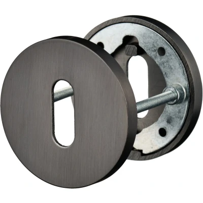 Afbeelding van Bobbio Rozet Sleutelgat Gun Metal Rond