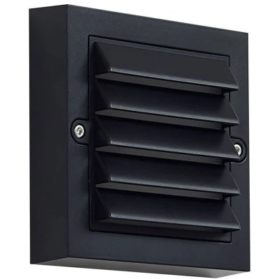 Afbeelding van Lindby LED buitenwandlamp Muro, zwart, PC, set van 2