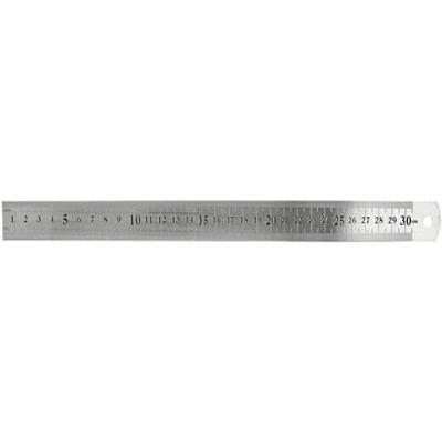 Image de Creotime règle 30 cm métal argent