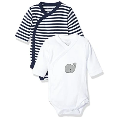 Afbeelding van Playshoes Schnizler set 2 overslagrompers lange mouw walvis marine