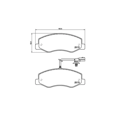 Afbeelding van MAGNETI MARELLI 363700468061 Remblokkenset Incl. slijtage waarschuwingscontact RENAULT: MASTER 3 Bus, Kasten,