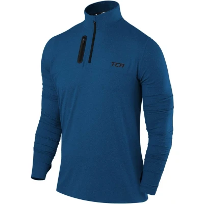 Afbeelding van Fusion Top met Lange Mouwen en Halve Rits voor Heren Deep Blue (Blauw)