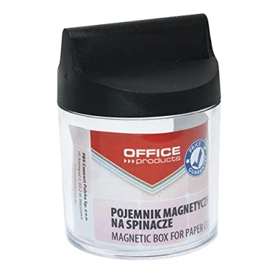Afbeelding van OFFICER PRODUCTS 18184411 99 Magnetische paperclipdispenser, rond, zonder paperclips, transparant