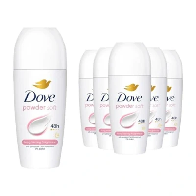 Afbeelding van Dove Powder Deo Roller 6 x 50 ml