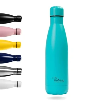 Afbeelding van Otto Koning roestvrijstalen waterfles, 500 ml Dubbelwandige, vacuüm geïsoleerde waterfles. Voor warme en koude dranken, houdt je dranken 24 uur koud 12 warm. BPA vrije lekvrije thermosfles