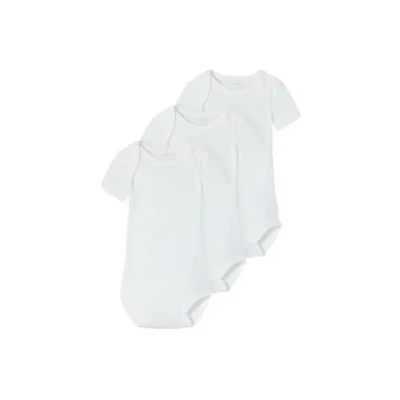 Afbeelding van NAME IT NBNBODY 3P SS SOLID White 4 NOOS Unisex Body Bright
