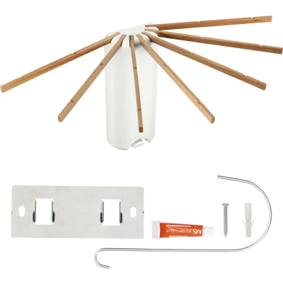 Afbeelding van belle vous Octopus Clothes Drying Rack with Arms Wall Mount White