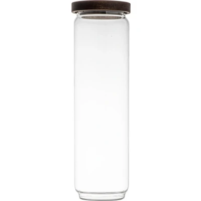 Afbeelding van Gusta Voorraadpot Glas/Acacia Ø9X30 cm