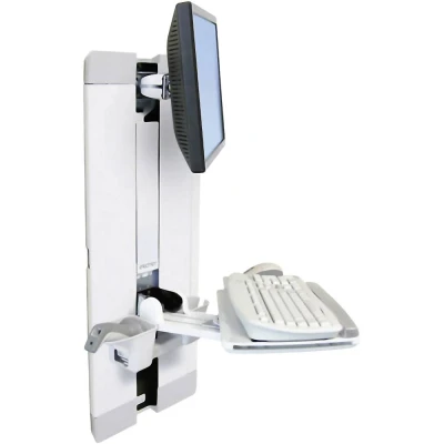 Afbeelding van Ergotron StyleView Vertical Lift Monitor wandbeugel 1 voudig 25,4 cm (10) 61,0 (24) Wit In hoogte verstelbaar, Toetsenbordhouder, Kantelbaar, Zwenkbaar,