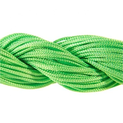 Afbeelding van 25 meter nylon draad sieraden koord 1 mm voor Tibetaanse Shamballa kralen armband neongroen