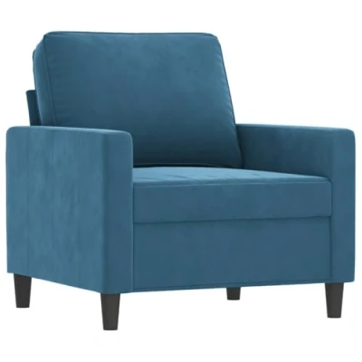 Afbeelding van Fauteuil 60 cm fluweel blauw