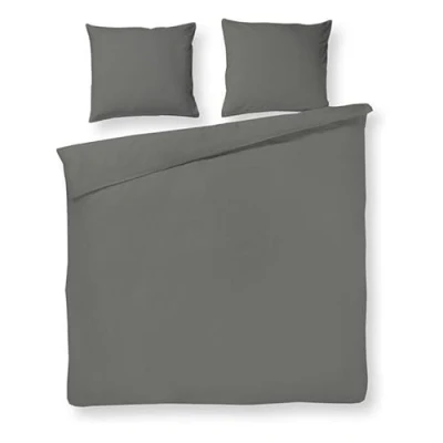 Afbeelding van Papillon Pompom Dekbedovertrek Eenpersoons 140x200/220 cm Grijs