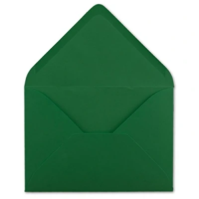 Afbeelding van 75 enveloppen formaat C6 donkergroen 11,4 x 16,2 cm 120 g/m² nat sluiten zonder venster voor uitnodigingen van je Glüxx Agent