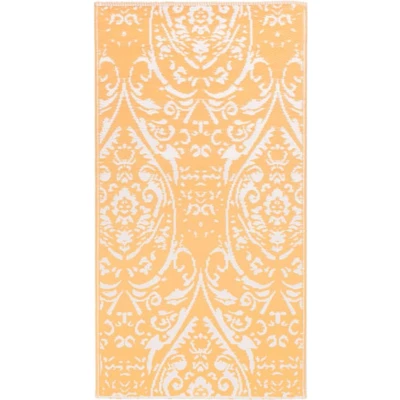 Afbeelding van Buitenkleed 120x180 cm PP oranje en wit