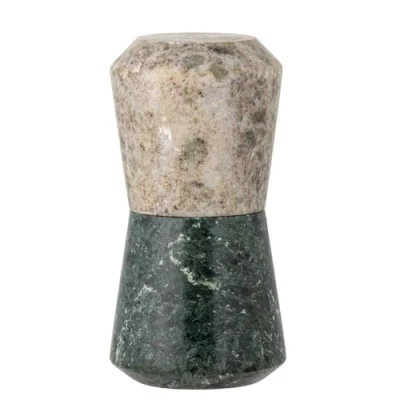 Afbeelding van Bloomingville Set zout en peper Duo natuurlijk groen gemarmerd 12 x 6 cm