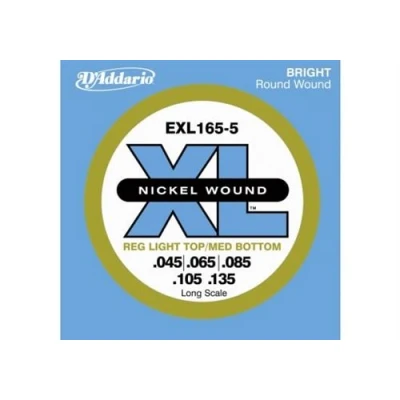 Image de D Addario 5 cordes soft/regular 45 65 85 105 135 CDD EXL165