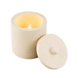 Afbeelding van LED kaars voor buiten Lumineo Ø 8 x 10 cm (Deksel, Beton, Beige)