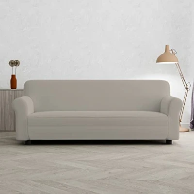 Afbeelding van Italian Bed Linen PRETTY Bankovertrek, bi elastisch, rekbaar, taupe, 3 zits