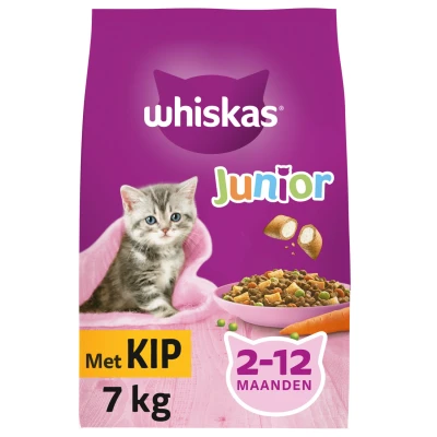 Afbeelding van Whiskas Brokjes Junior Kip Kattenvoer 7 kg