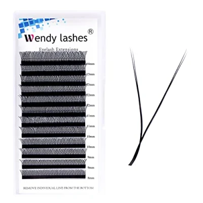 Afbeelding van Wendy YY Wimperextensions, zijde, 0,07 mm, Lashes D krul, 8 14 Russisch volume, 2D individuele wimpers in boeket Y Lash Extensions