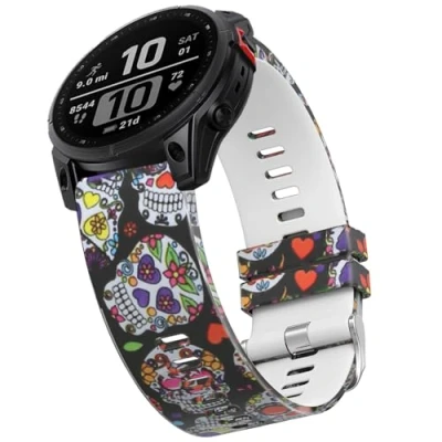 Afbeelding van TOPsic Fenix 5/Fenix 5 Plus, horlogeband 22 mm, reserveband van siliconen voor 5/5 Plus/Fenix 6/6 Pro/Fenix 7/Fenix 7 Solar/Approach S60/Quatix 5/Forerunner 935/945/Instinct