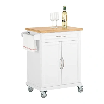 Afbeelding van SoBuy Desserte Keukenwagen, serveerwagen, opbergkast, rolbaar, 66 x 90 46 cm, FKW13 WN