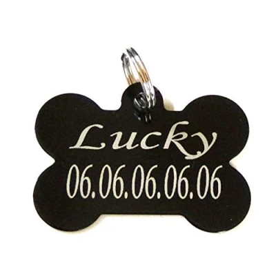 Afbeelding van patrickgravure Gepersonaliseerde gegraveerde honden en kattenmedaille, lakbescherming + ring, verschillende kleuren