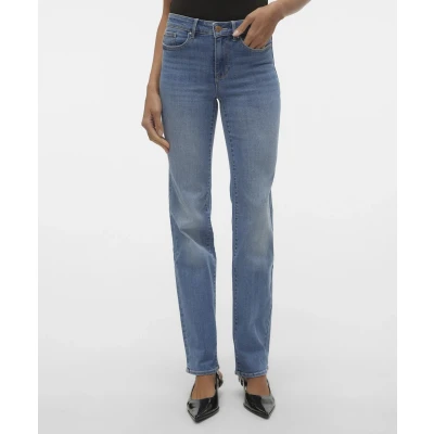Afbeelding van Vero Moda Vmflash MR GA NOOS Straight leg jeans, Dames, Maat: XSx34, Medium blue denim