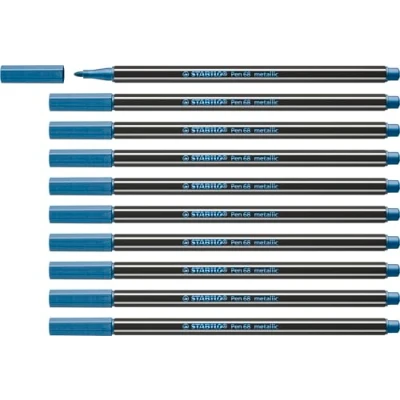 Afbeelding van Viltstift STABILO Pen 68/841 medium metallic blauw