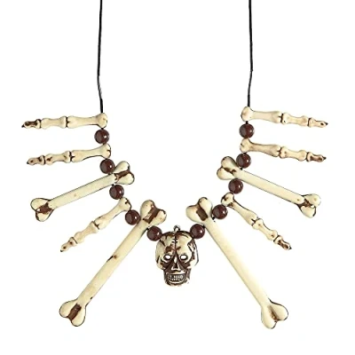 Afbeelding van WIDMANN MILANO PARTY Fashion Generique halsketting met bot en doodshoofd voor volwassenen