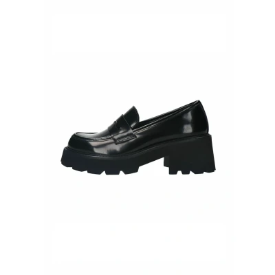 Afbeelding van Sacha Dames Zwarte leren chunky loafers Maat 37