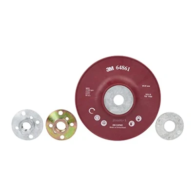 Afbeelding van 3M Geribbelde en harde steunschijf voor Cubitron II schuurschijven, diameter 115 mm, 1 x steunplaat schuurmachines slijpmachines in rood