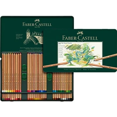 Afbeelding van 60 PITT pastelpotloden Faber Castell in metaal etui