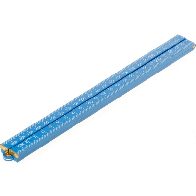 Afbeelding van Duimstok met kop plastic blauw 1meter