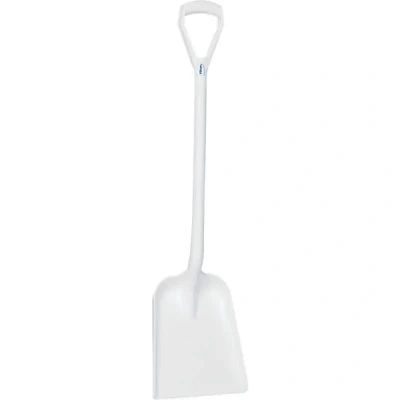 Afbeelding van Vikan Schoppen Hygiene Schep Metaaldetecteerbaar Wit Rechte Steel 1.040mm Blad 327x271mm