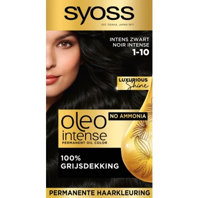 Afbeelding van 2+2 gratis: Syoss Oleo Intense Haarverf 1 10 Intens Zwart