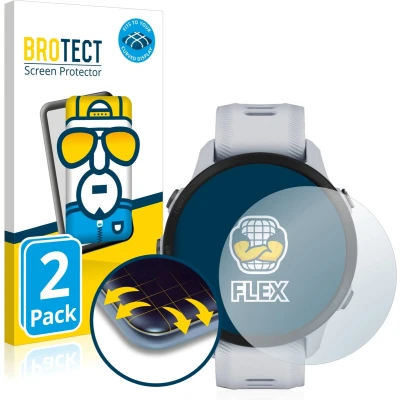 Afbeelding van BROTECT Screenprotector voor Garmin Forerunner 955 Solar / Folie Beschermfolie transparant volledig dekking (2 Stuks)