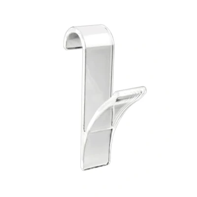 Image de WENKO Crochet radiateur, radiateur sèche serviette, plastique transparent, Lot de 2