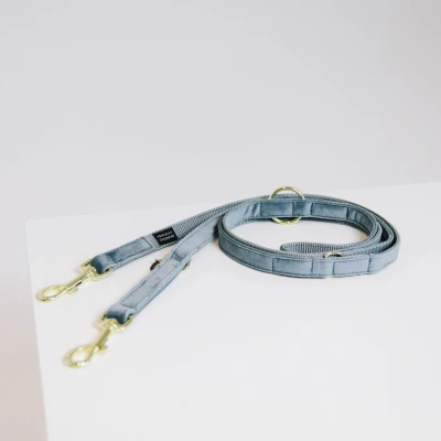 Image de Kentucky Laisse pour Chien velours Bleu clair 2m S