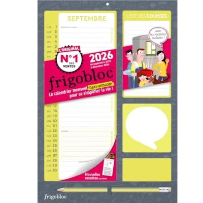 Afbeelding van MINI CALENDRIER D&#039;ORGANISATION FAMILIALE MENSUEL (SEPT.25 DE