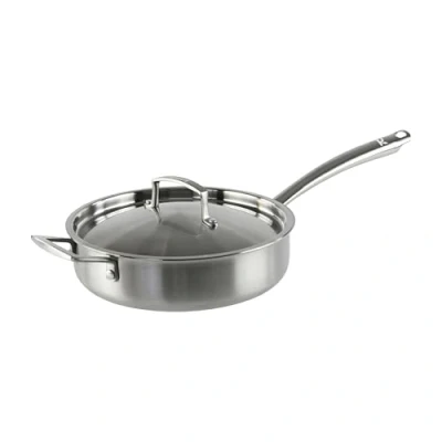 Afbeelding van KAMBERG Stoofpan Ø 28 cm van roestvrij staal 18/10 Triply PFAS vrij inclusief deksel Voor alle warmtebronnen inductie en oven 0008279
