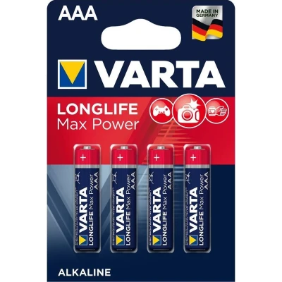 Afbeelding van Varta Longlife Max Power AAA Batterijen 4 stuks