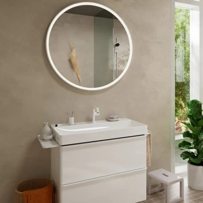 Afbeelding van hansgrohe Tecturis S ééngreeps wastafelkraan 110 Fine CoolStart met afvoerplug chroom