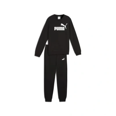 Afbeelding van Essentials No. 1 logo joggingpak met ronde hals voor Heren, Zwart, Maat 11 12Y PUMA