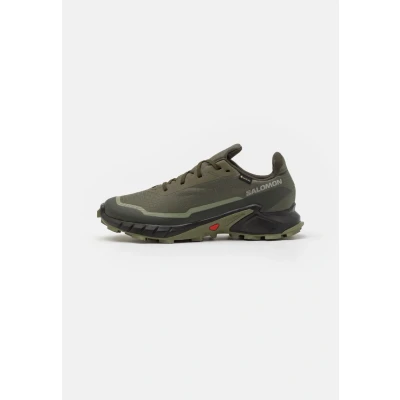 Afbeelding van Salomon Alphacross 5 GTX Trail hardloopschoenen, Heren, Maat: 42 2/3, Olive night/black/deep lichen green Kunststof/ textiel