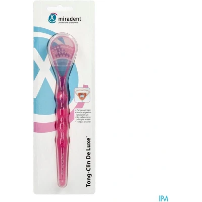 Afbeelding van MIRADENT TONGSCHRAPER DELUXE ROZE 1 ST